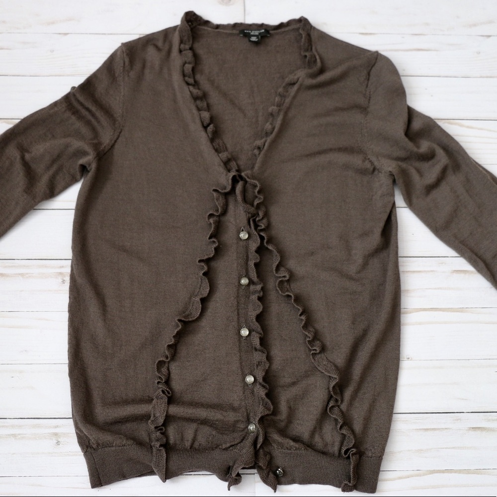 Anne Taylor Brown Cardigan wear to work